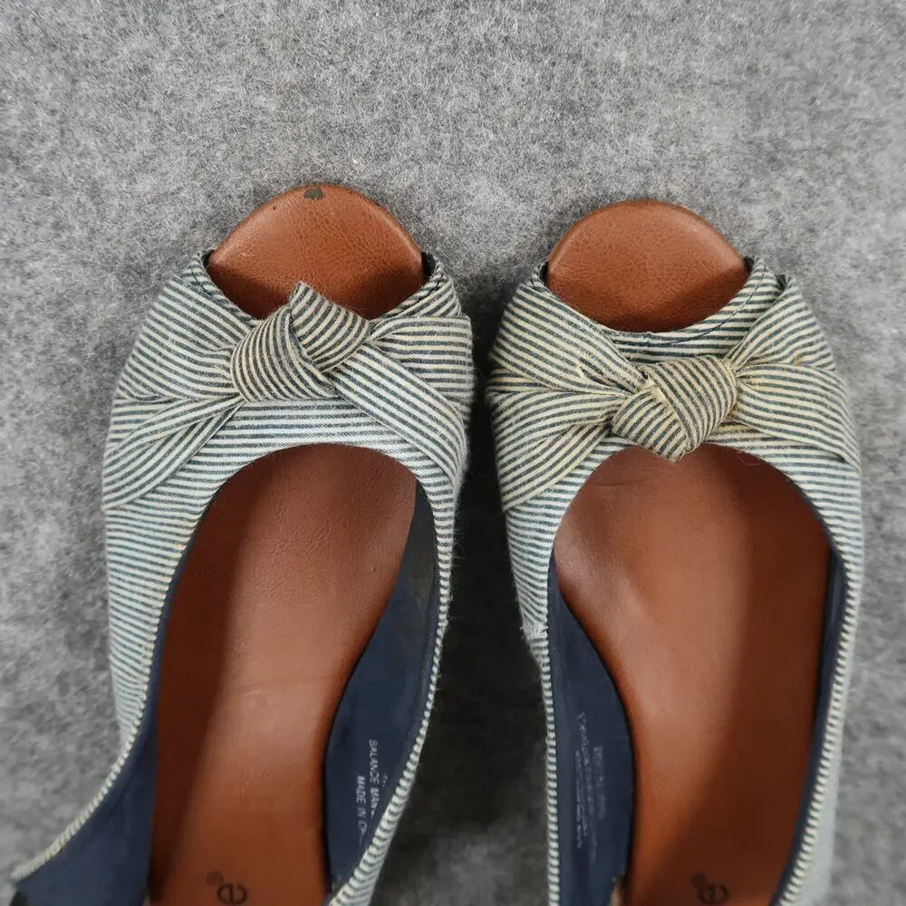 Nicole Shoes Womens 8.5 Sandals Slingback Peep Toe Orlando Wide Buckle Knot_7